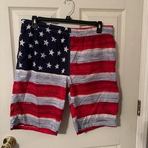 men's american flag swim trunks